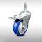 Service Caster 4 Inch SS Blue Polyurethane 3/8 Inch Threaded Stem Caster with Total Lock Brake SCC-SSTSTTL20S414-PPUB-BLUE-381615 - alternate 2